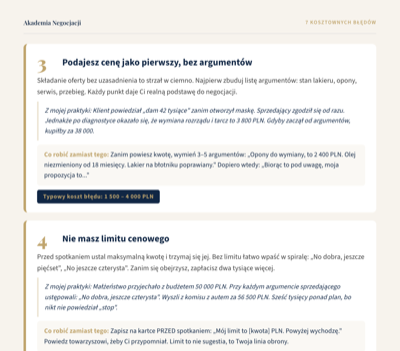 Strona 3: limity cenowe i diagnostyka